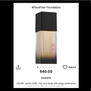 Huda faux filter foundation in vanilla